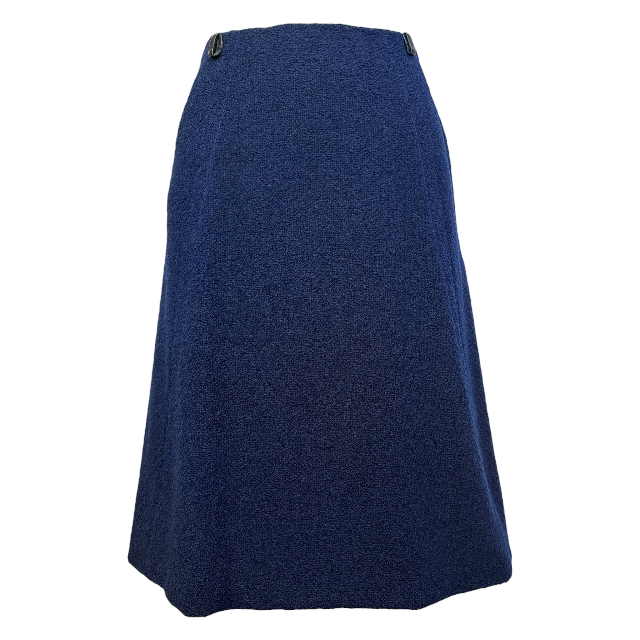 Christian Dior Spring 1963 Navy Blue Boucle Wool Skirt Suit, skirt