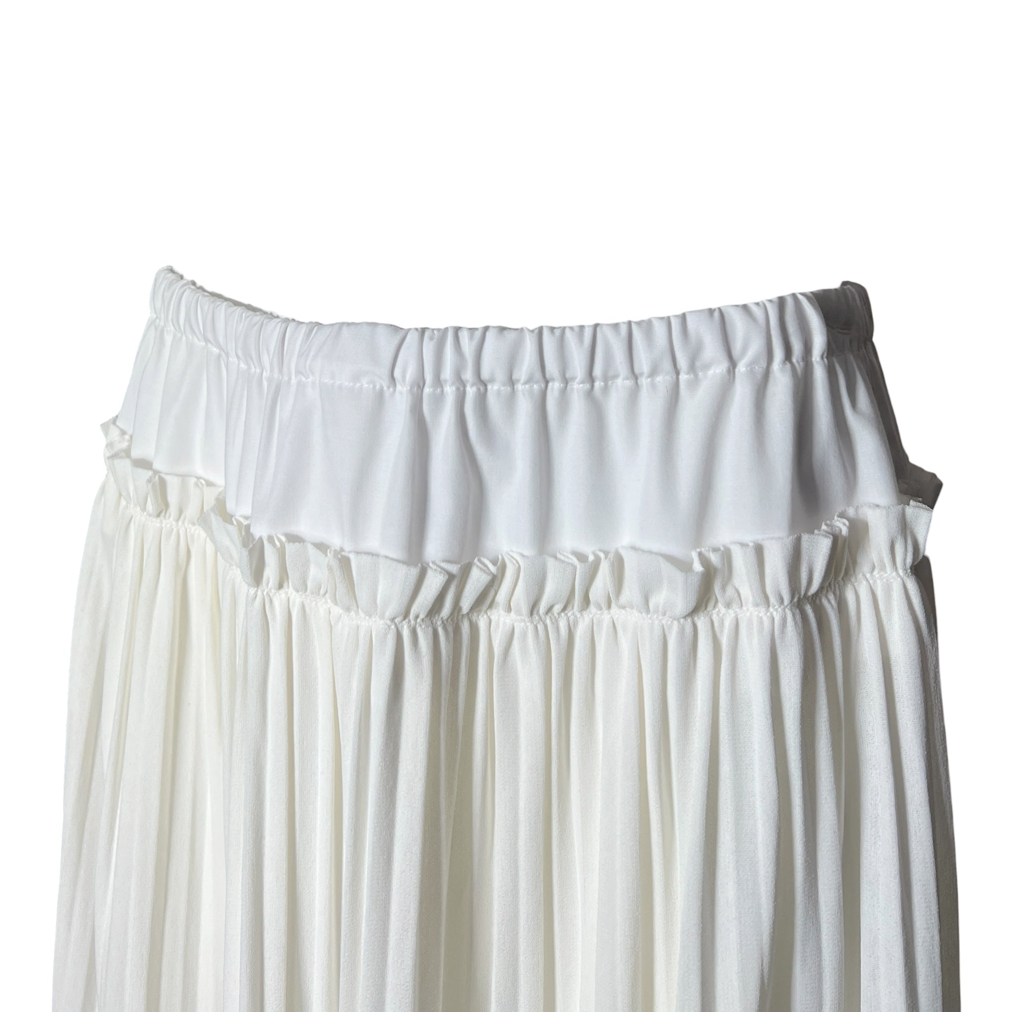 Comme de Garçons 2001 Pleated 2-Tone Knit Jersey Skirt, waist
