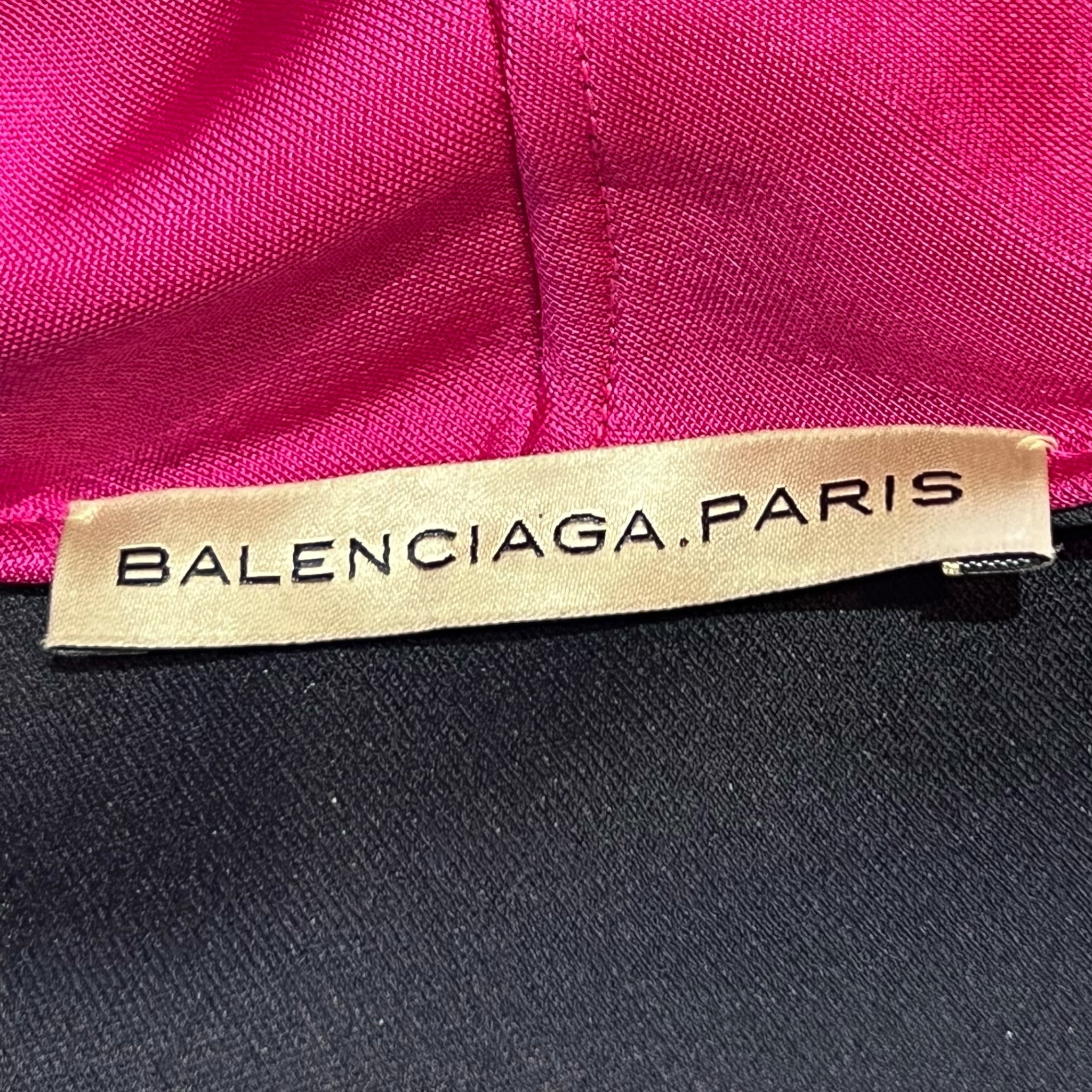 Balenciaga 2008 Hot Pink Neoprene Dress, label