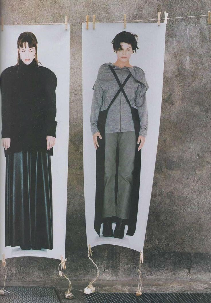 Maison Martin Margiela A/W 1999 Black Leather Utilitarian Pinafore Apron, long version