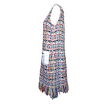 Chanel S/S 2015 Multicolored Boucle Tweed Fringed Hem Dress, side