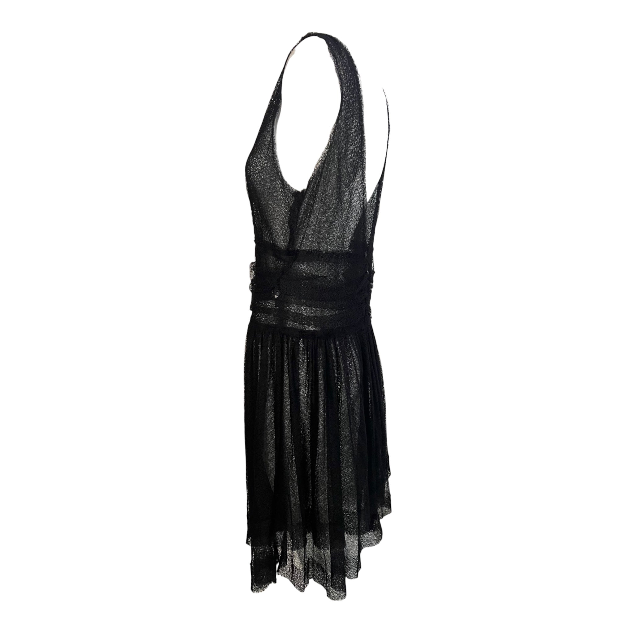 Fendi by Karl Lagerfeld S/S 2010 Black Lace Drop Waist Dress, side 2