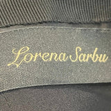  Lorena Sarbu Black Satin  Gown with Heavily Beaded Bodice LABEL 5 of 5
