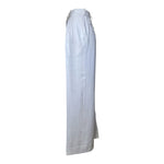 Chanel 1980's Classic White Linen High Waisted Trousers, side