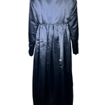  Jax 1960's Glamorous Black Satin Baby Doll Full Length Evening Coat BACK 4/5