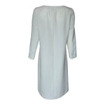 1980s Pierre Cardin Haute Couture White Mod Butterfly Shift Dress, back