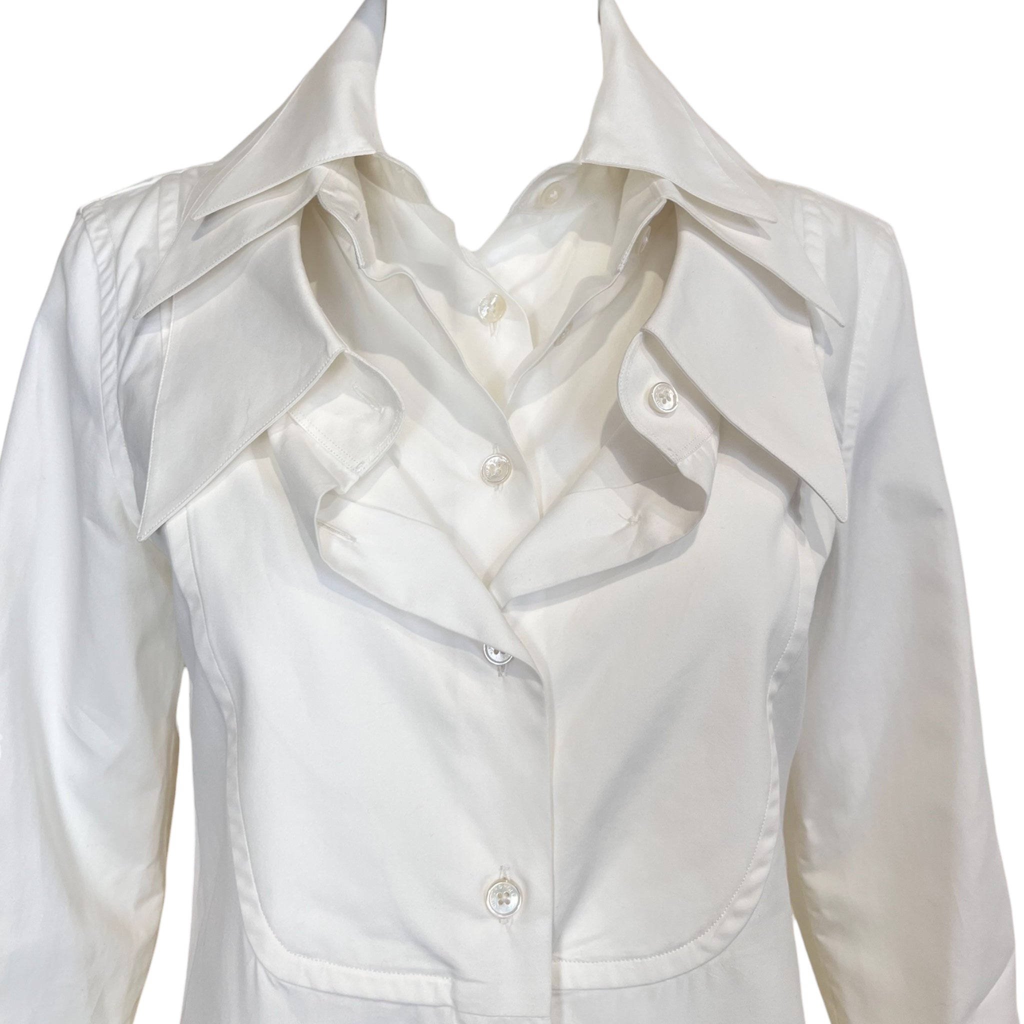 Viktor & Rolf F/W 2003 Rare Multi Collar White Button Up Shirt, collars