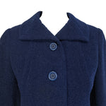 Christian Dior Spring 1963 Navy Blue Boucle Wool Skirt Suit, jacket top