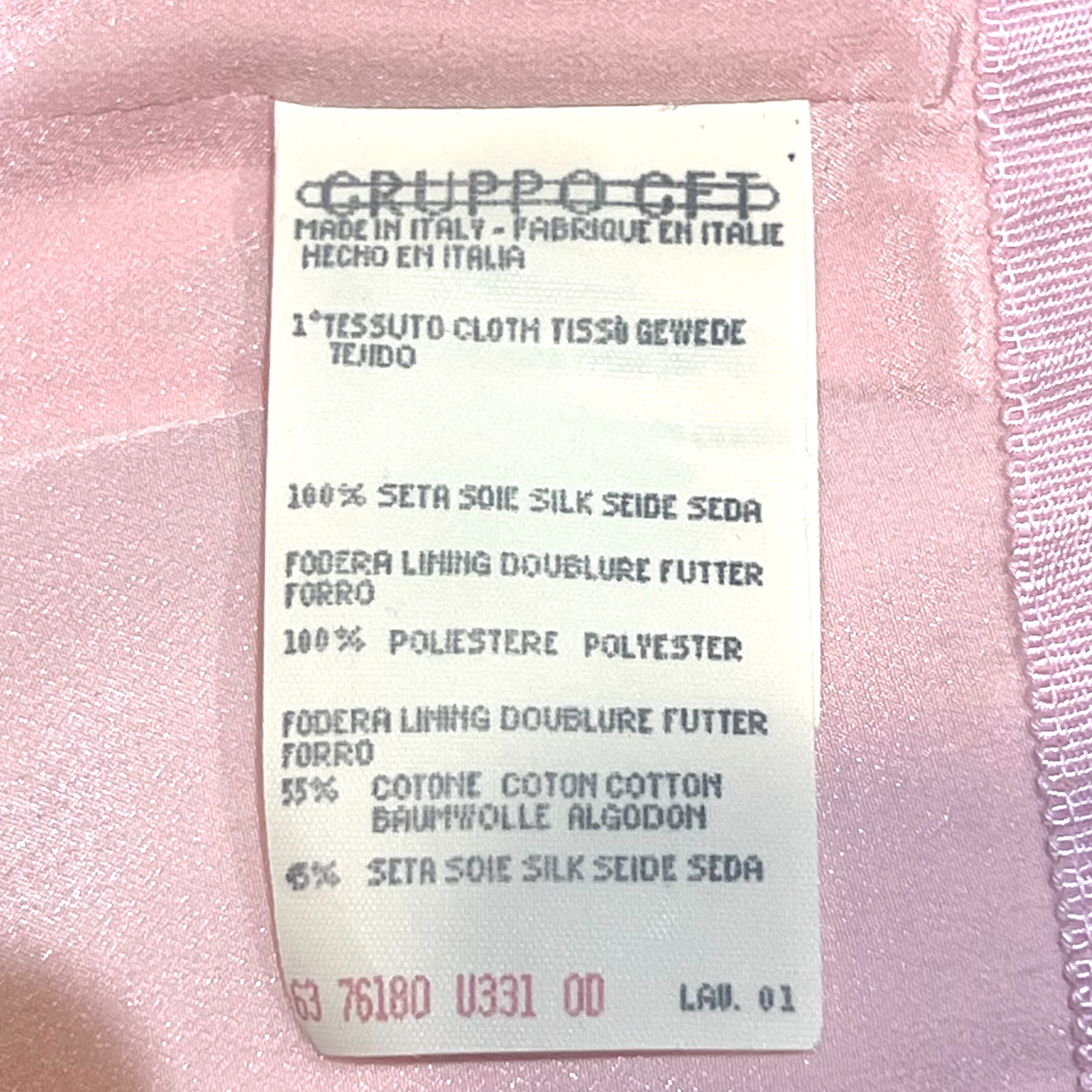 Emanuel Ungaro 90s  Bubblegum Pink Silk Crepe Mini Dress, tag