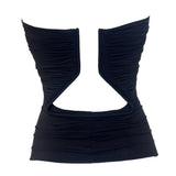 Rick Owens S/S 2022 Black Jersey Prong StraplessTop, back