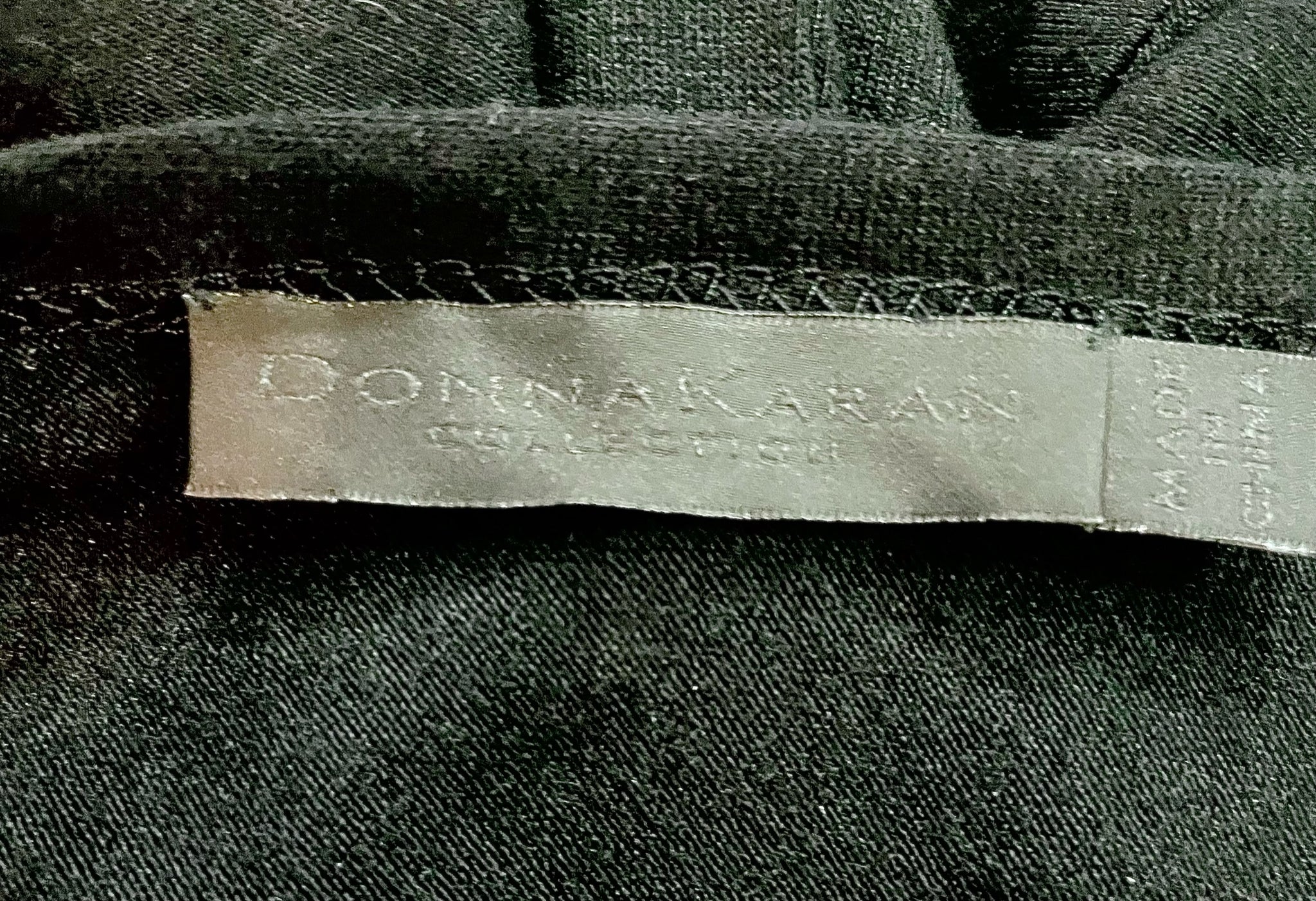 Donna Karan 90s Sexy Black Jersey Plunging Neckline Dress, label