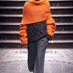 Yohji Yamamoto F/W 2002 Oversized Wraparound Orange Scarf With Sleeves, runway