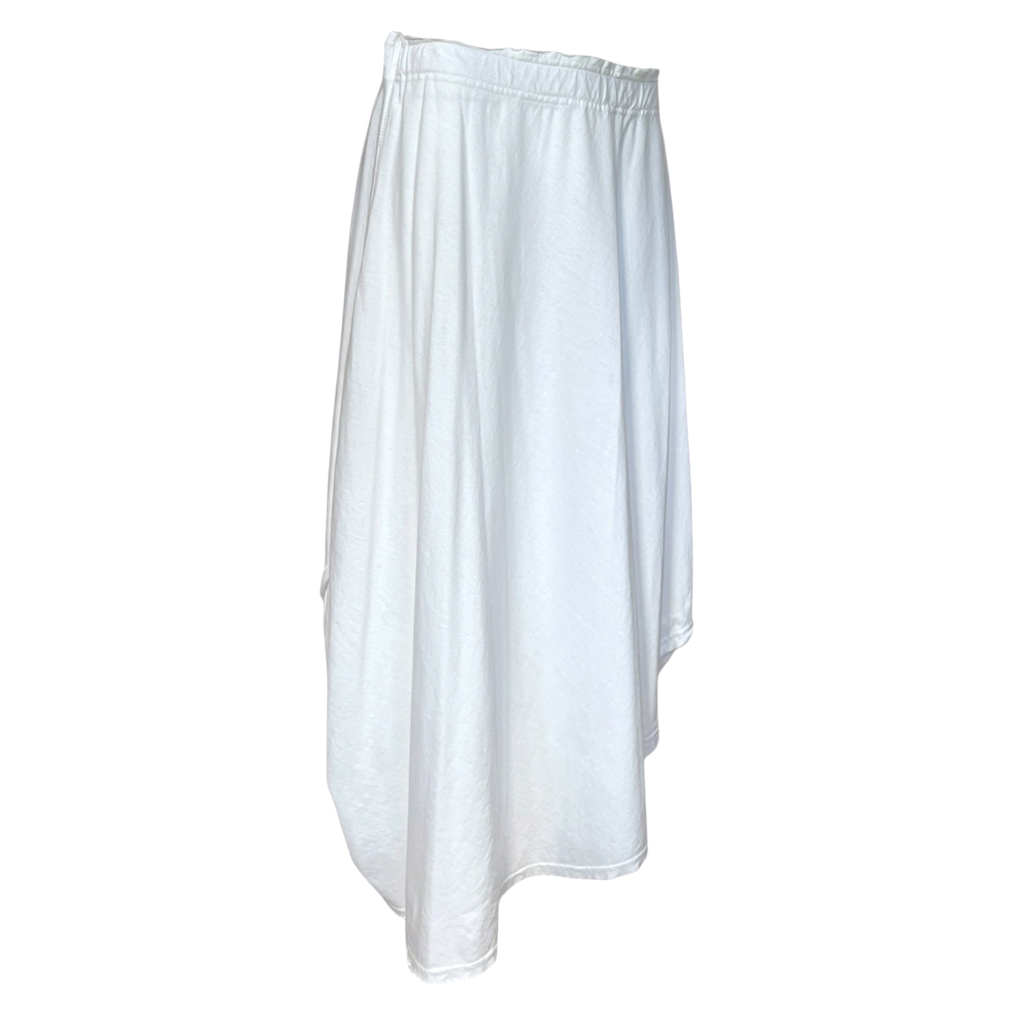 Comme des Garçons S/S 2004 White Cotton Jersey Draped Skirt