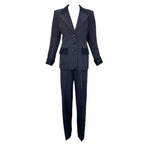 Yves Saint Laurent Haute Couture A/W 1984/1985 Charcoal Grey Pant Suit