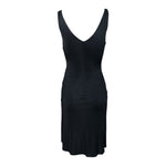 Versace S/S 2004 Charcoal Black Ruffled Jersey Mini Dress, back