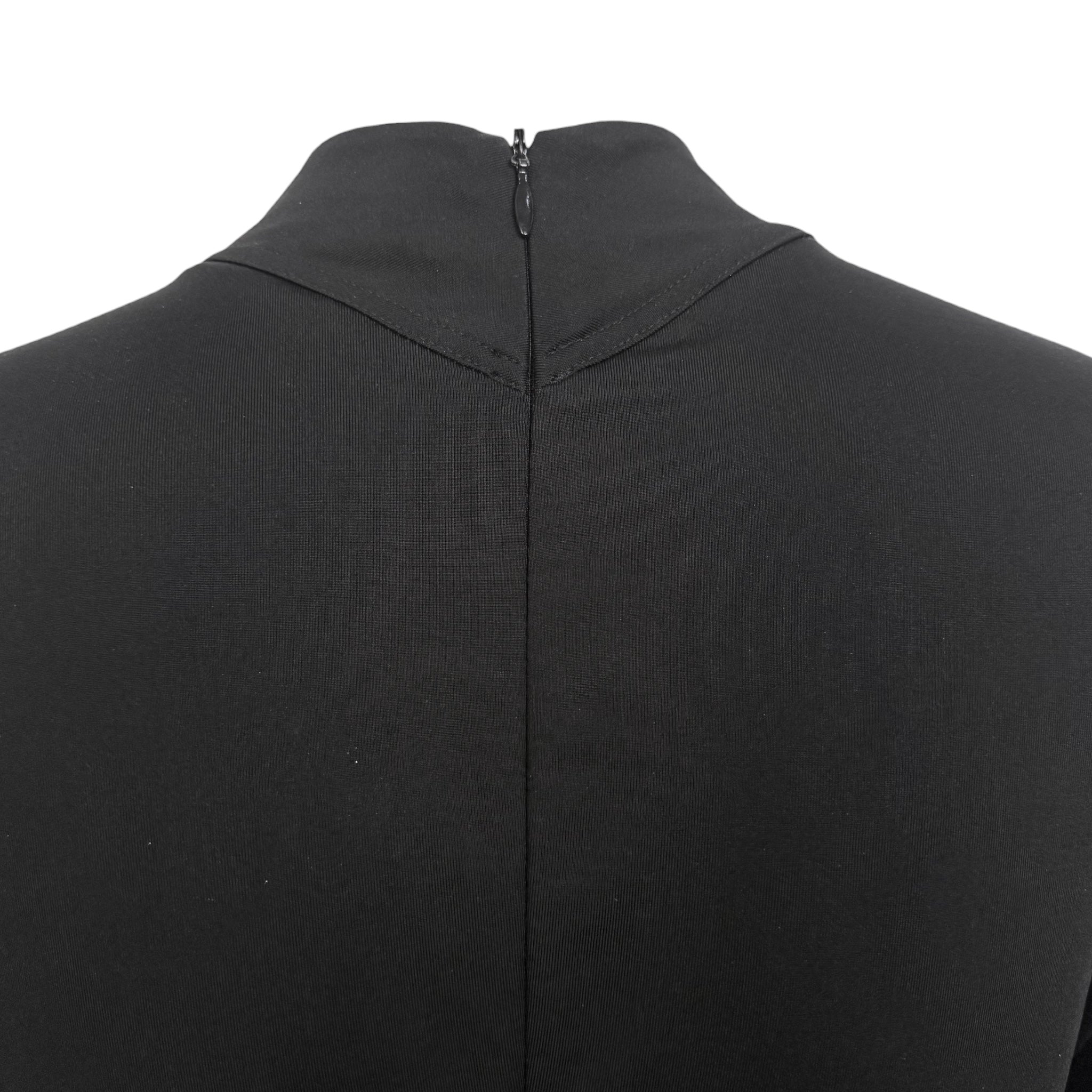Thierry Mugler ACT IV 1990's Black Full Body Mock Neck Cat Suit, zipper