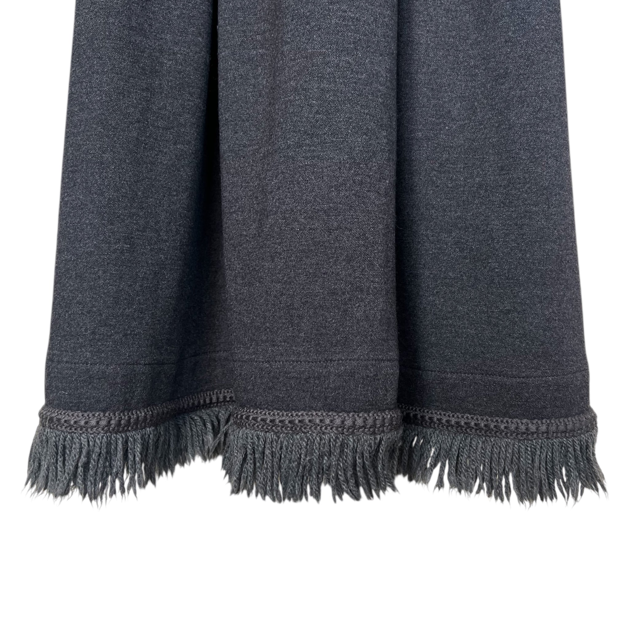 Yves Saint Laurent Rive Gauche F/W 1977 'Les Chinoises' Grey Wool Coat, hem