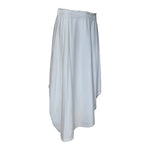 Comme des Garçons 2003 White Cotton Draped Jersey Skirt