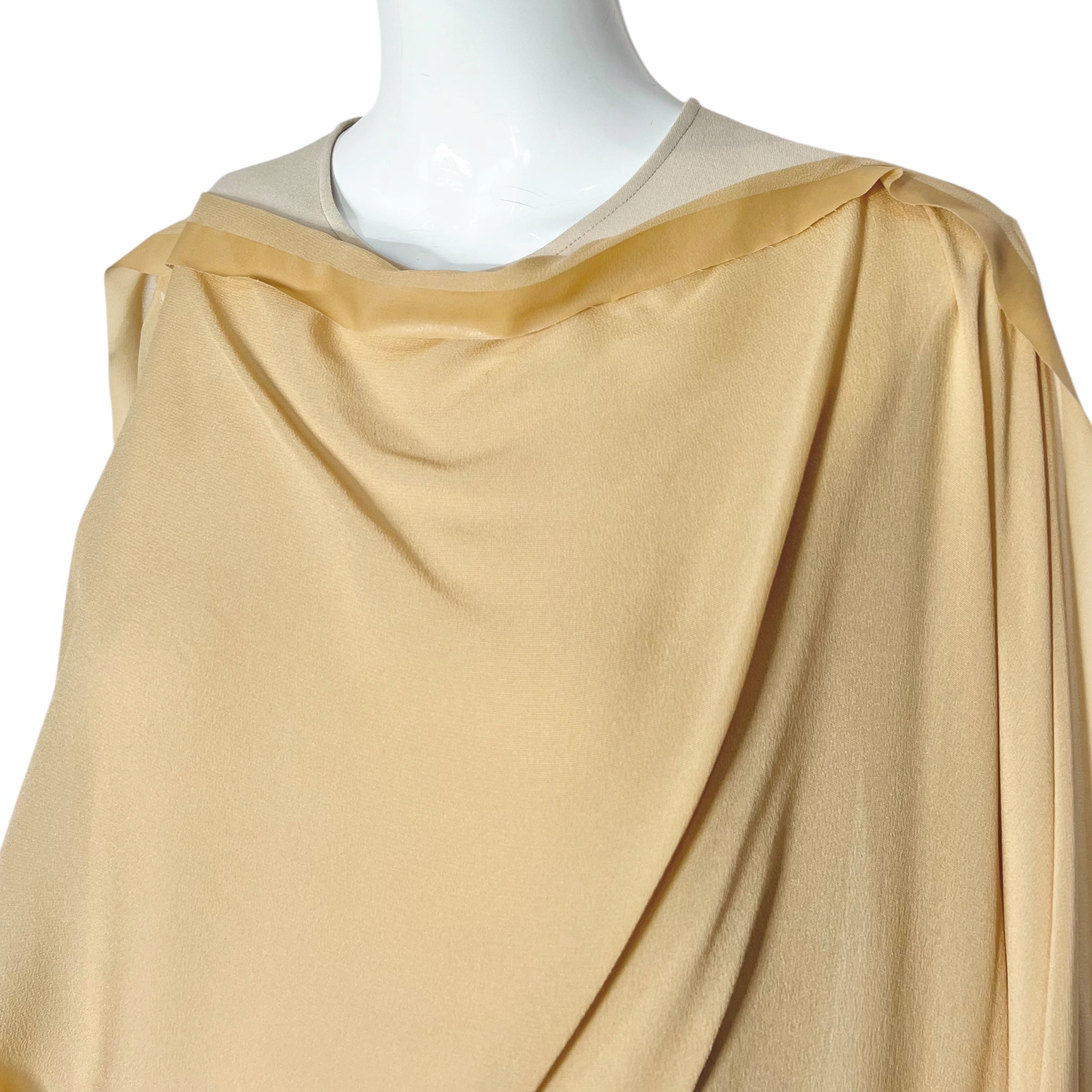 Maison Martin Margiela S/S 2013 Butter Cream Draped Crepe Dress, top