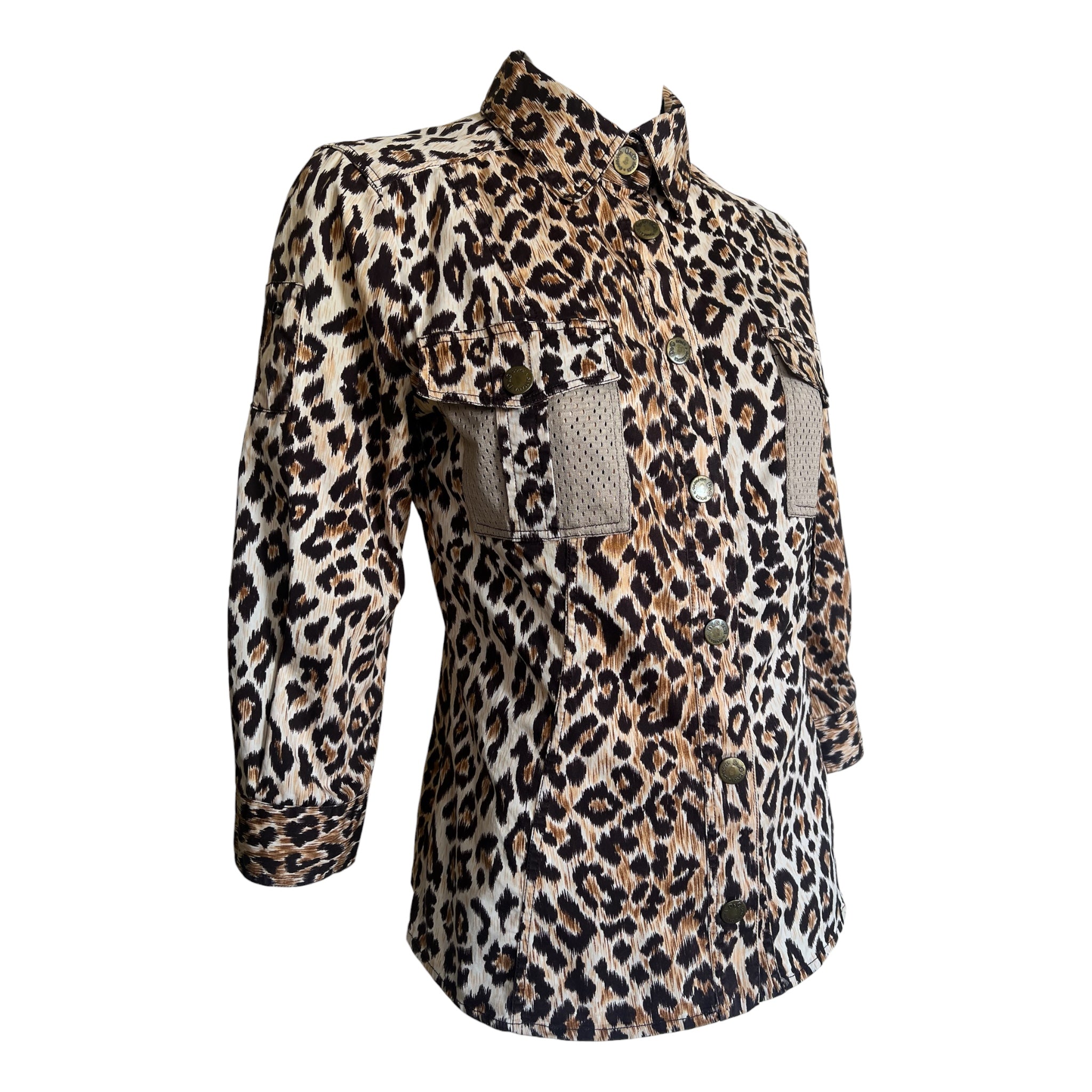 Dolce & Gabbana 1990's Leopard Print Button Up Top, side