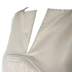Chado Ralph Rucci S/S 2009 Champagne Silk Trapunto Dress, V neck