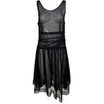 Fendi by Karl Lagerfeld S/S 2010 Black Lace Drop Waist Dress