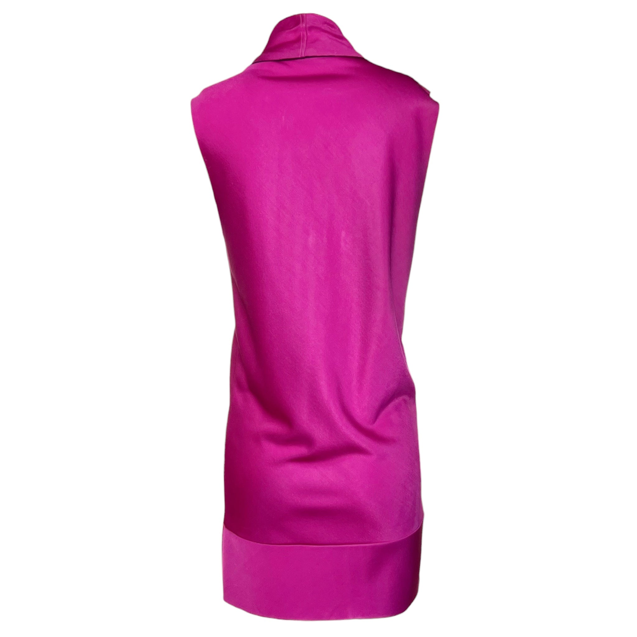 Balenciaga 2008 Hot Pink Neoprene Dress, back