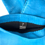 Prada 2020s Blue Lambskin Leather Elbow Length Gloves, size