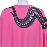 Emilio Pucci Pink Silk Jersey and Black Lace Caftan, mark