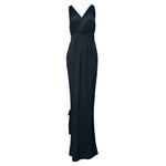 DSquared2  2020s Black Crepe Waterfall Back Evening Gown