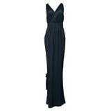 DSquared2  2020s Black Crepe Waterfall Back Evening Gown