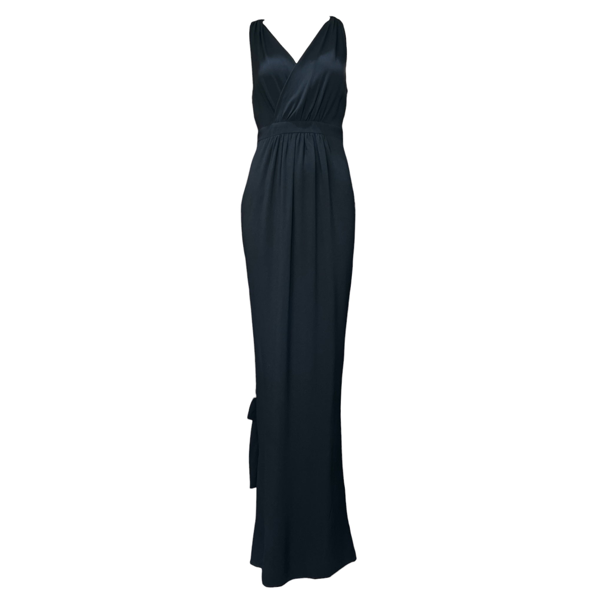 DSquared2  2020s Black Crepe Waterfall Back Evening Gown