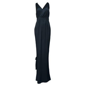 60s dress black and white DSquared2 F/W 2013 Black Crepe Waterfall Back Evening Gown – THE WAY WE WORE