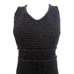 Chanel A/W 2007  Black Metallic Lurex Bouclé Tweed Mini Dress, bodice