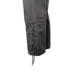 Gucci Y2K Cotton Dark Charcoal Brown Blend Pirate Pants, lace up detail