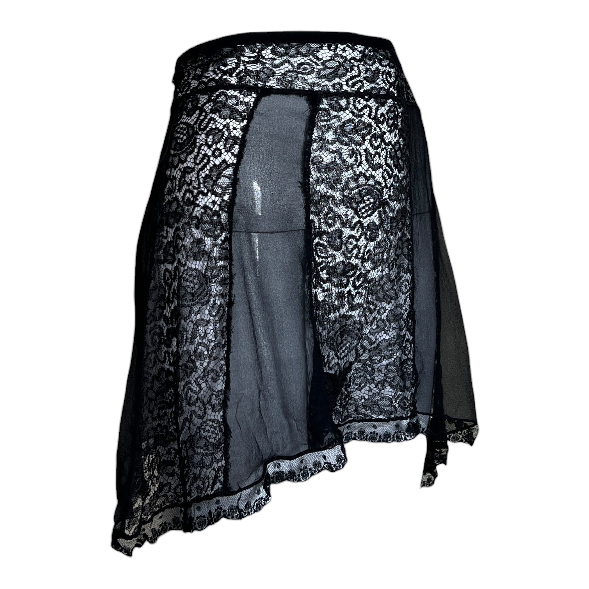 1930's Black Silk and Lace Sexy Lingerie Tap Shorts, slight side