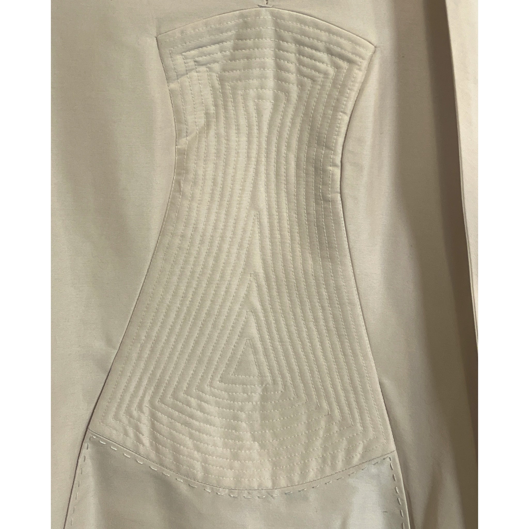 Chado Ralph Rucci S/S 2009 Champagne Silk Trapunto Dress, trapunto