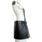 Maison Martin Margiela A/W 1999 Black Leather Utilitarian Pinafore Apron, side