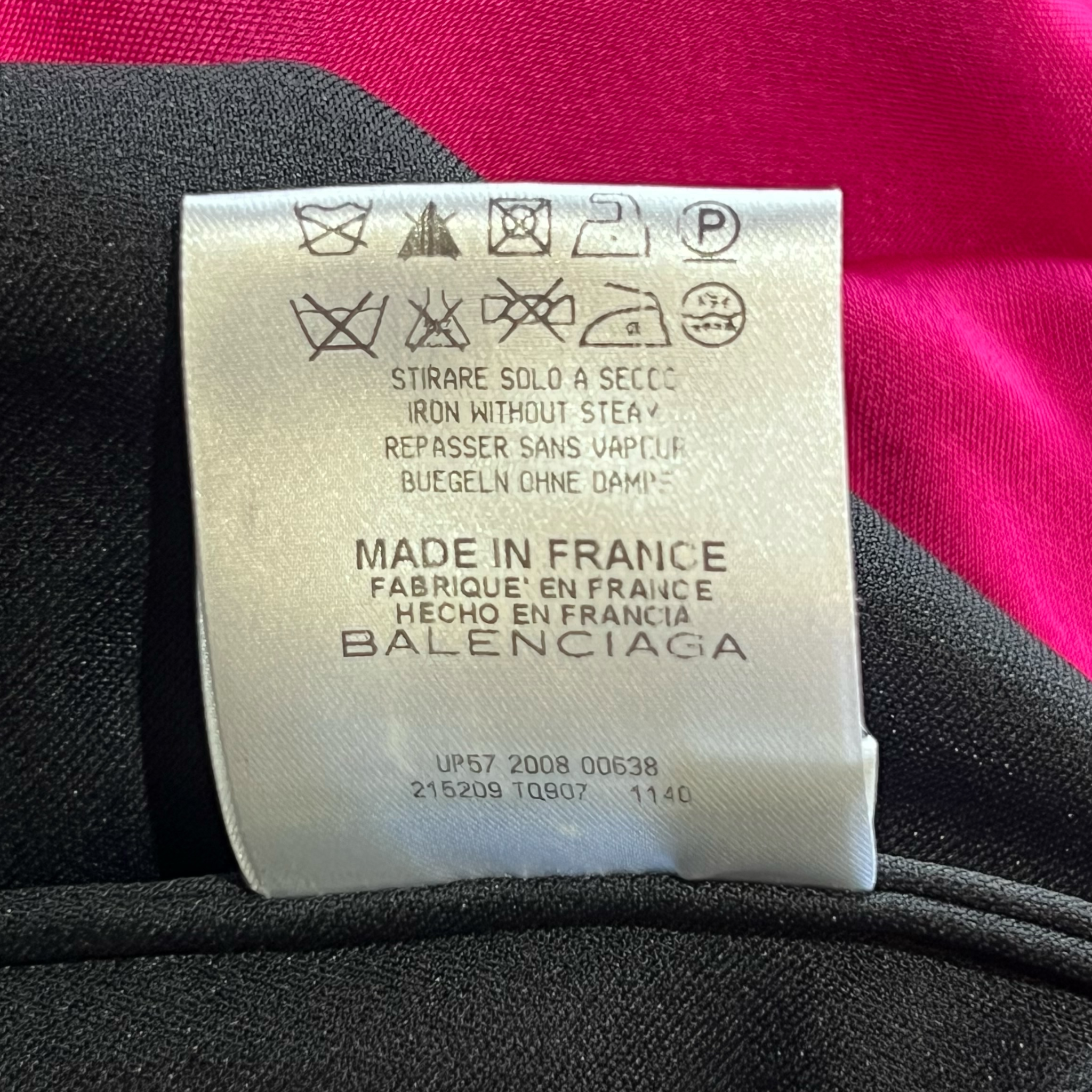 Balenciaga 2008 Hot Pink Neoprene Dress, tag 3
