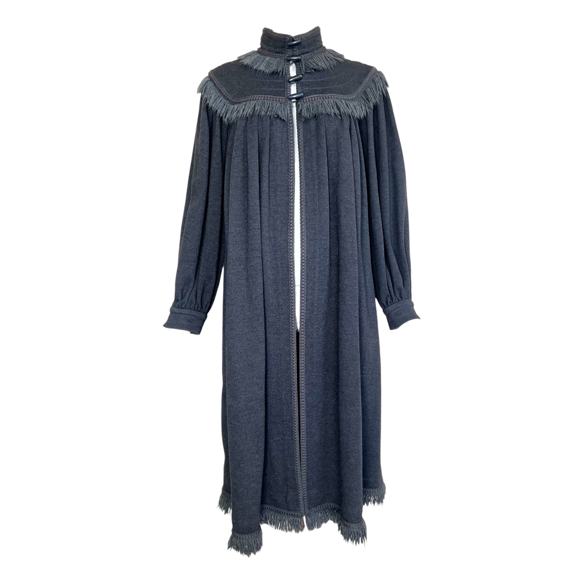 Yves Saint Laurent Rive Gauche F/W 1977 'Les Chinoises' Grey Wool Coat