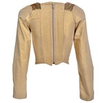 Vivienne Westwood A/W 1990-91 "Portrait" Collection Long Sleeve Gold Corset Top, back