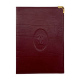 Cartier 1970's Burgundy Leather Passport Holder, New In Box