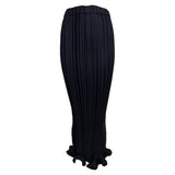 Y2K Issey Miyake Black Trumpet Hem Pleats Please Skirt Set, skirt
