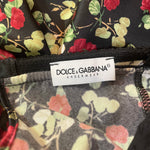 Dolce & Gabbana Y2K Rose Print Camisole with Black Lace Trim LABEL 4of 4