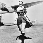 Valentino 1970's Purple Three Piece TWA Flight Attendant Uniform , ad