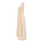 Vionnet 2010's Champagne Silk Crepe Bias Halter Gown with Partial Cape, slight ide 2