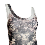 Gaultier Classique Y2K Mesh Grape Leaf Print Tank Dress, top
