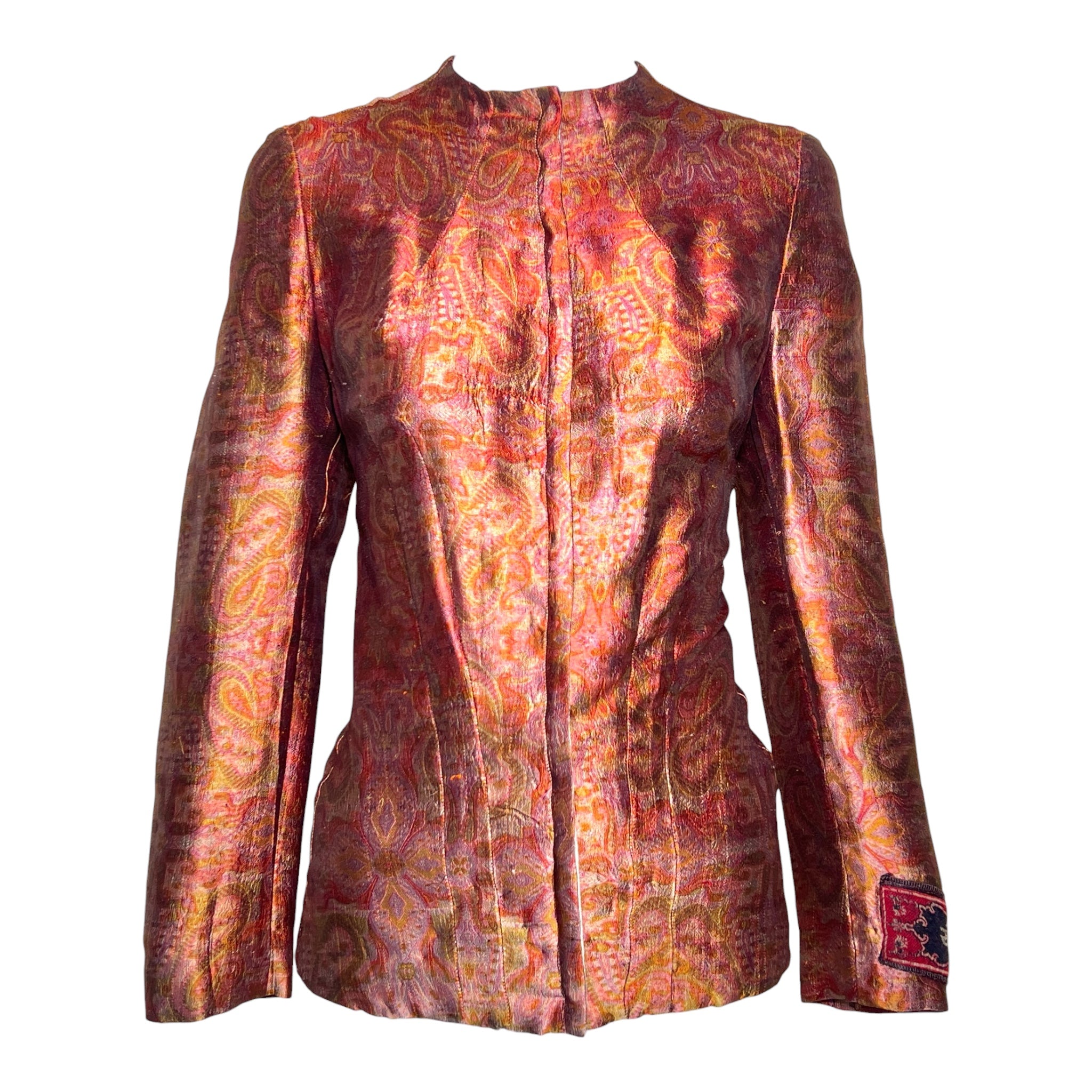 Yohji Yahmamoto F/W 2000 Copper Paisley Silk Brocade Jacket
