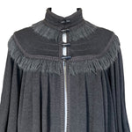 Yves Saint Laurent Rive Gauche F/W 1977 'Les Chinoises' Grey Wool Coat, neck area