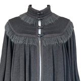 Yves Saint Laurent Rive Gauche F/W 1977 'Les Chinoises' Grey Wool Coat, neck area